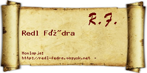 Redl Fédra névjegykártya